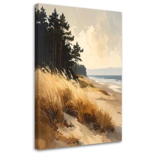 Obraz do salonu sypialni biura, Widok Plaża z Wydmami nad Morzem 40×60 886673 Obraz do salonu sypialni biura, Widok Plaża z Wydmami nad Morzem 40×60 886673