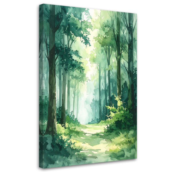 Obraz do salonu sypialni biura, Zielony Las Krajobraz Natura 30x45 889696