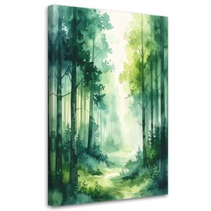 Obraz do salonu sypialni biura, Zielony Mglisty Las Leśny Krajobraz 40×60 885776 Obraz do salonu sypialni biura, Zielony Mglisty Las Leśny Krajobraz 40×60 885776