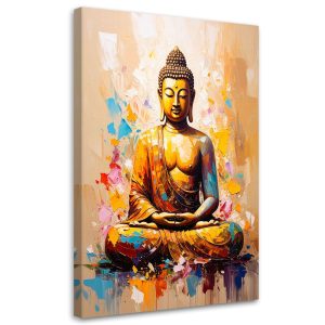 Obraz do salonu sypialni, Budda Medytacja Beżowy 40×60 780043 Obraz do salonu sypialni, Budda Medytacja Beżowy 40×60 780043
