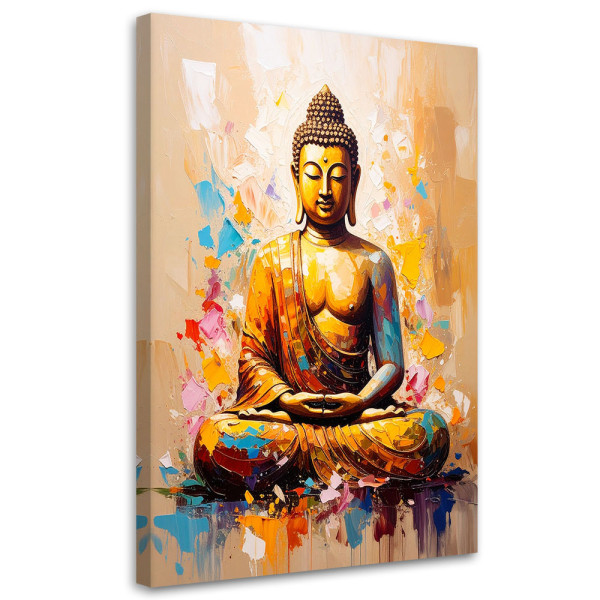 Obraz do salonu sypialni, Budda Medytacja Beżowy 40x60 780043
