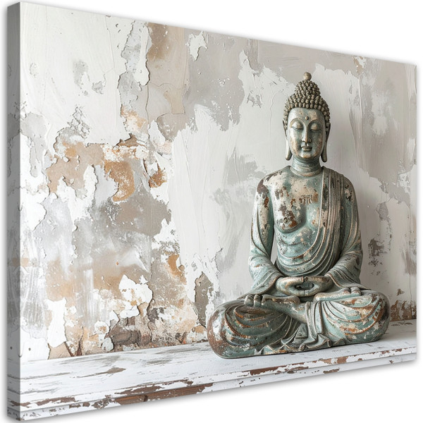 Obraz do salonu sypialni, Budda Zen Spa na szarym tle 120x80 882539