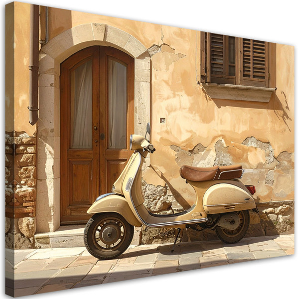 Obraz do salonu sypialni jadalni biura hotelu, Skuter Vespa Toskania 30x20 995666