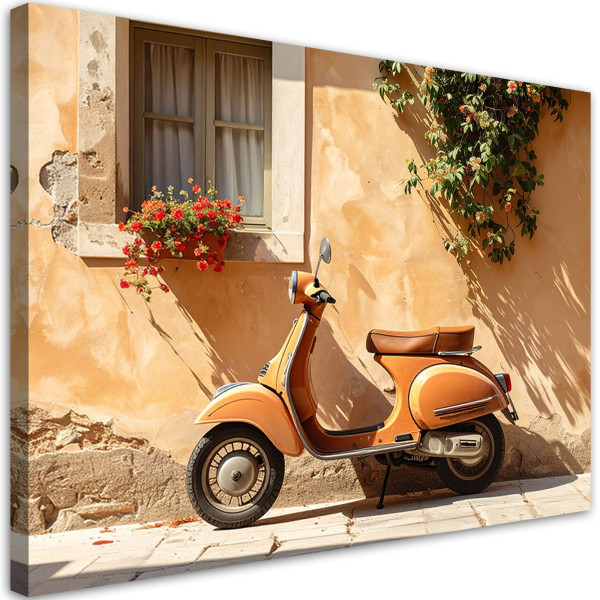 Obraz do salonu sypialni jadalni biura hotelu, Skuter Vespa Toskania 45x30 995579