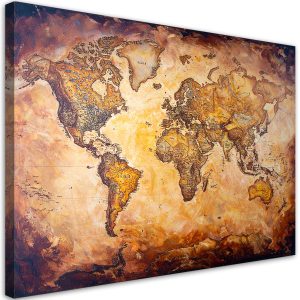 Obraz do salonu sypialni jadalni biura, Stara mapa świata 120×80 885526 Obraz do salonu sypialni jadalni biura, Stara mapa świata 120×80 885526