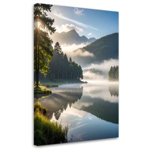 Obraz do salonu sypialni jadalni, Krajobraz jezioro góry doliny 30×45 890771