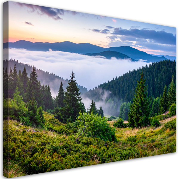 Obraz do salonu sypialni jadalni, Krajobraz jezioro góry doliny 60x40 885867