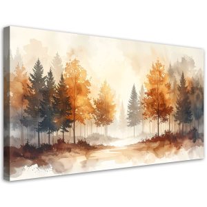 Obraz do salonu sypialni, Jesienny Beżowy Las Akwarelowy Leśny 80×40 884627 Obraz do salonu sypialni, Jesienny Beżowy Las Akwarelowy Leśny 80×40 884627