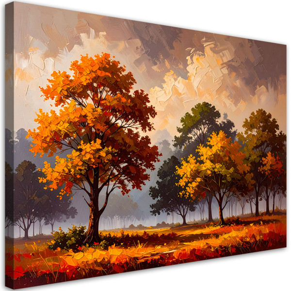 Obraz do salonu sypialni, Jesienny Las Drzewa Krajobraz 30x20 890054
