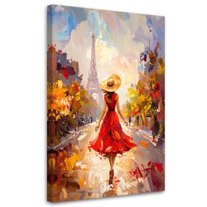 Obraz do salonu sypialni, Kobieta w czerwonej sukience 30×45 997404 Obraz do salonu sypialni, Kobieta w czerwonej sukience 30×45 997404