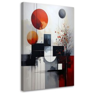 Obraz do salonu sypialni kuchni biura, Abstrakcja czerwono 80×120 999786