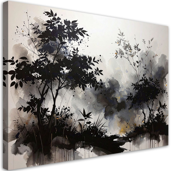 Obraz do salonu sypialni kuchni biura, Abstrakcja drzewa liście 100x70 998815