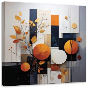 Obraz do salonu sypialni kuchni biura, Abstrakcja koła liście 30×30 998669 Obraz do salonu sypialni kuchni biura, Abstrakcja koła liście 30×30 998669