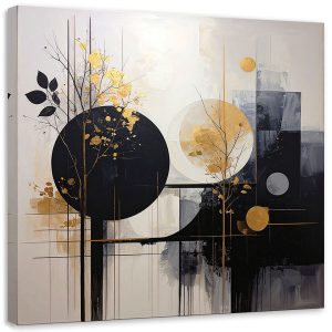 Obraz do salonu sypialni kuchni biura, Abstrakcja koła liście 60×60 998953 Obraz do salonu sypialni kuchni biura, Abstrakcja koła liście 60×60 998953