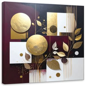 Obraz do salonu sypialni kuchni biura, Abstrakcja kola liście 60×60 998973 Obraz do salonu sypialni kuchni biura, Abstrakcja kola liście 60×60 998973