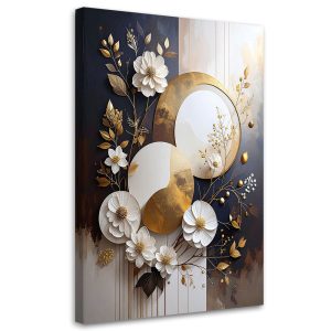 Obraz do salonu sypialni kuchni biura, Abstrakcja kwiaty okręgi 60×90 997600 Obraz do salonu sypialni kuchni biura, Abstrakcja kwiaty okręgi 60×90 997600