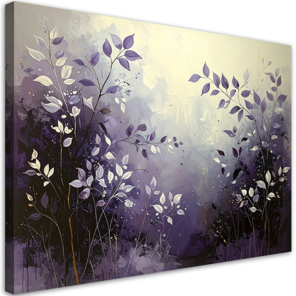 Obraz do salonu sypialni kuchni biura, Abstrakcja liście gałałzki 45x30 998050