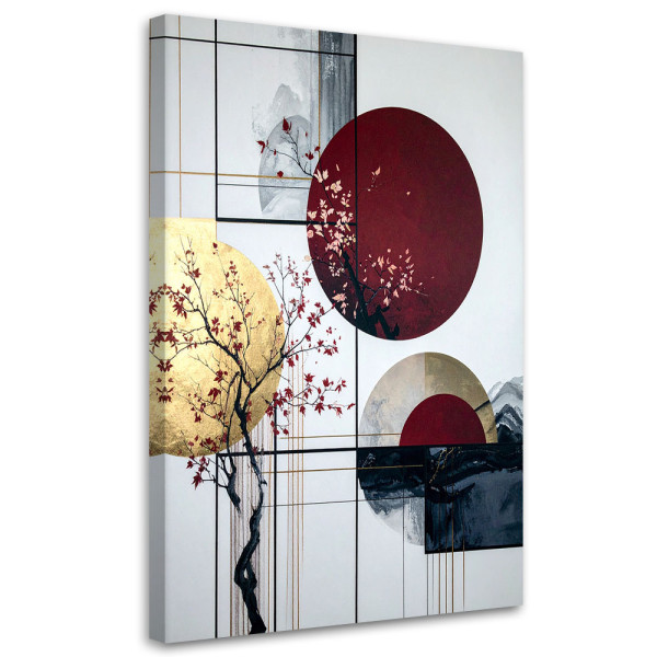 Obraz do salonu sypialni kuchni biura, Abstrakcja w kolorze bordo 30x45 999343