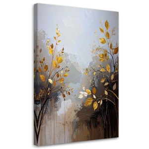 Obraz do salonu sypialni kuchni biura, Abstrakcja złote liście 80×120 998358 Obraz do salonu sypialni kuchni biura, Abstrakcja złote liście 80×120 998358