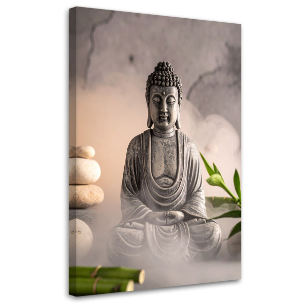 Obraz do salonu sypialni kuchni biura, Budda kamienie rośliny zen 80x120 995722