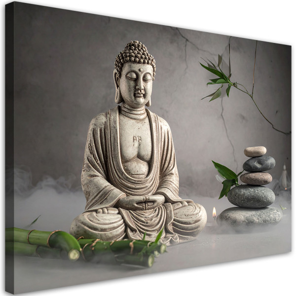 Obraz do salonu sypialni kuchni biura, Budda kamienie rośliny zen spa 30x20 995731