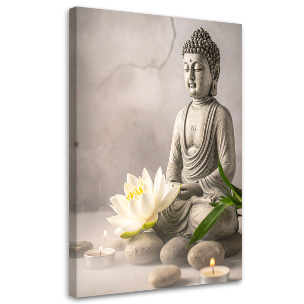 Obraz do salonu sypialni kuchni biura, Budda kamienie zen spa 80x120 995808
