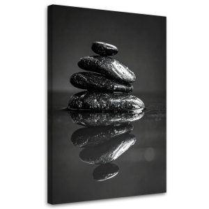 Obraz do salonu sypialni kuchni biura, Czarne kamienie zen spa 20×30 995911 Obraz do salonu sypialni kuchni biura, Czarne kamienie zen spa 20×30 995911