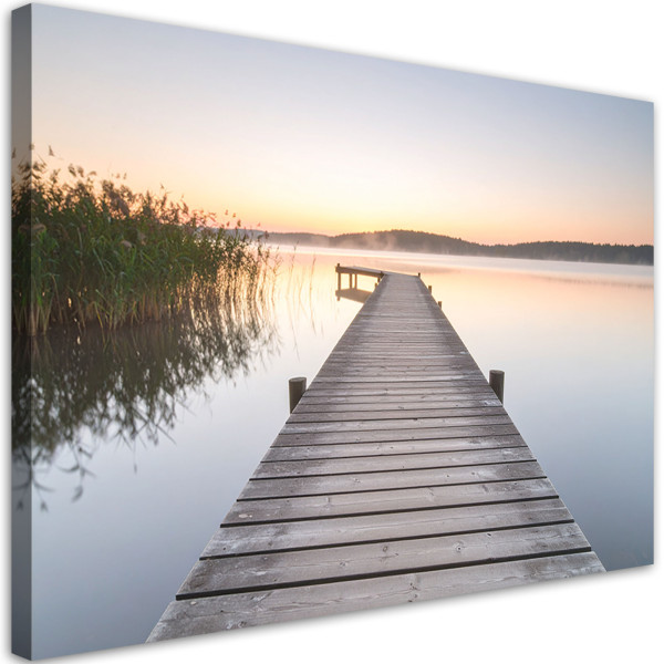 Obraz do salonu sypialni kuchni biura, Jezioro pomost krajobraz 60x40 999749