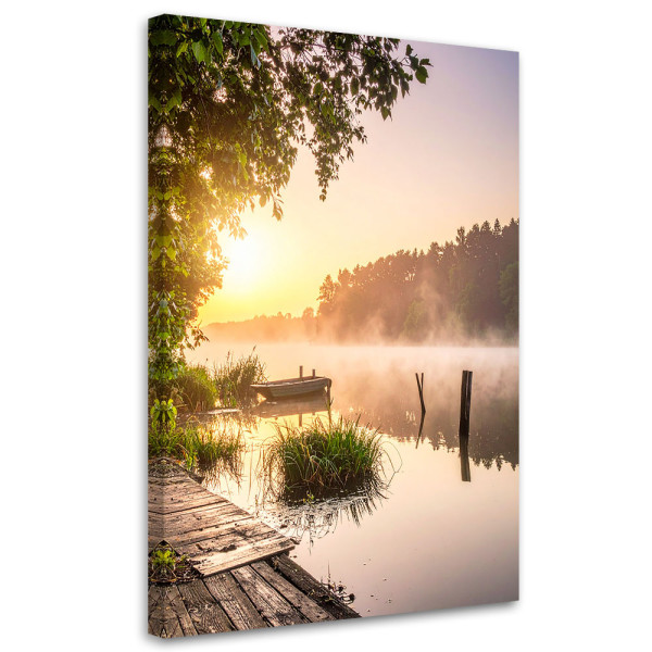Obraz do salonu sypialni kuchni biura, Jezioro pomost las 30x45 998467