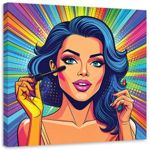 Obraz do salonu sypialni kuchni biura, Malująca sie kobieta 20×20 999149 Obraz do salonu sypialni kuchni biura, Malująca sie kobieta 20×20 999149