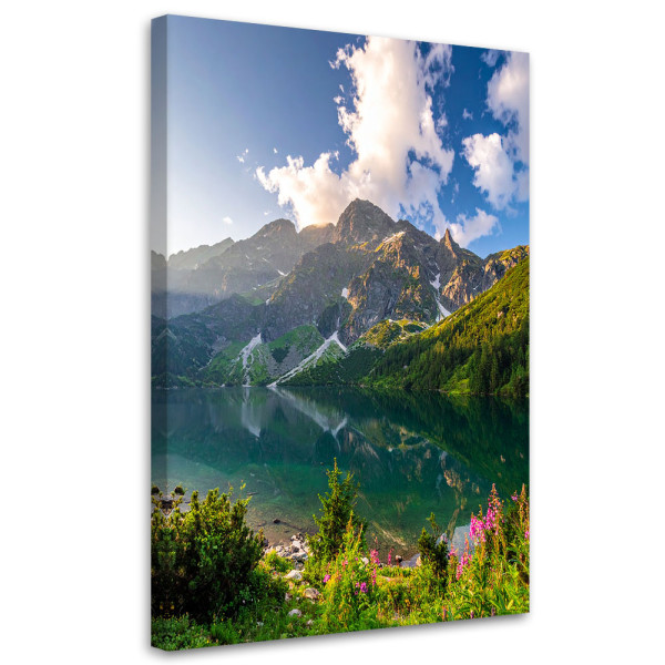 Obraz do salonu sypialni kuchni biura, Morskie oko krajobraz 80x120 997755