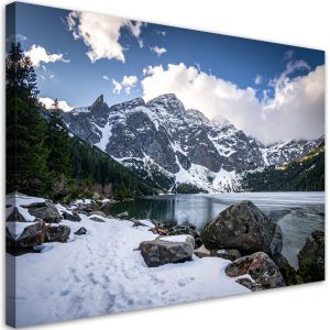 Obraz do salonu sypialni kuchni biura, Morskie oko pejzaż górski 45×30 1000019 Obraz do salonu sypialni kuchni biura, Morskie oko pejzaż górski 45×30 1000019