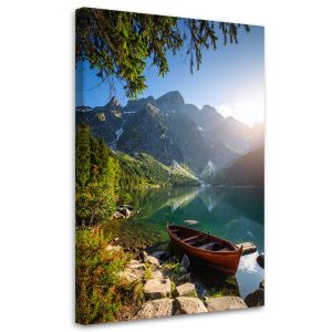 Obraz do salonu sypialni kuchni biura, Morskie oko pejzaż górski 80×120 998936