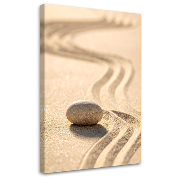Obraz do salonu sypialni kuchni biura, Piasek plaża kamień zen spa 30x45 995904