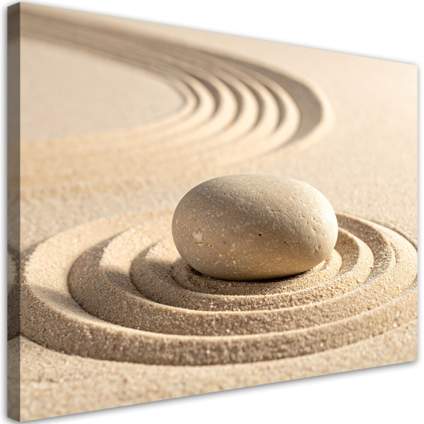 Obraz do salonu sypialni kuchni biura, Piasek plaża kamień zen spa 45x30 995890