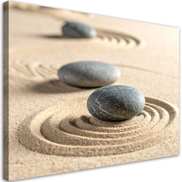 Obraz do salonu sypialni kuchni biura, Piasek plaża kamienie zen spa 90x60 998353