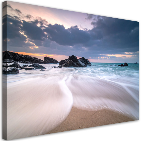 Obraz do salonu sypialni kuchni biura, Plaża morze skały krajobraz 60x40 995848