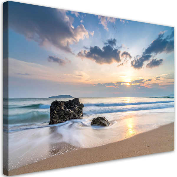 Obraz do salonu sypialni kuchni biura, Plaża morze zachód słońca 30x20 997719