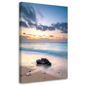 Obraz do salonu sypialni kuchni biura, Plaża morze zachód słońca 80×120 999438