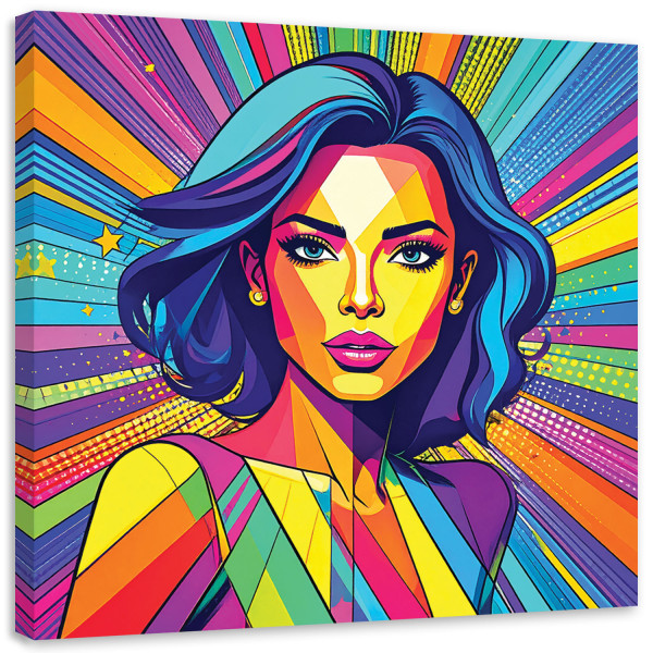 Obraz do salonu sypialni kuchni biura, Pop art styl kolorowa 30x30 999129
