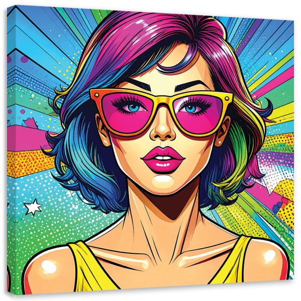 Obraz do salonu sypialni kuchni biura, Styl pop art kobieta 50x50 999322