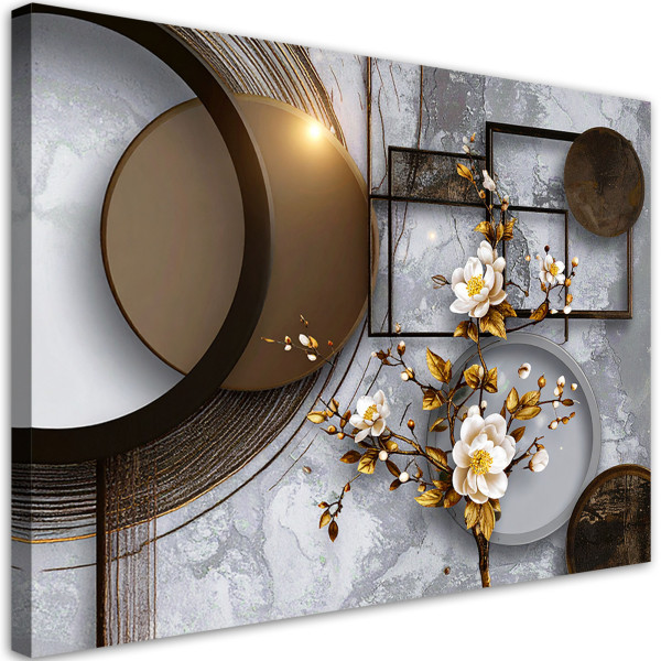 Obraz do salonu sypialni kuchni biura, Szaro brązowa abstrakcja 100x70 998955