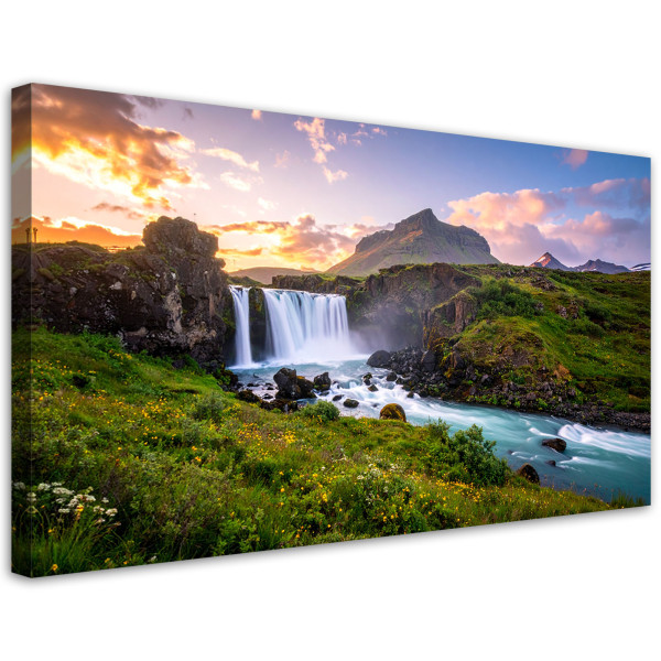 Obraz do salonu sypialni kuchni, Krajobraz wodospad natura 120x60 891084