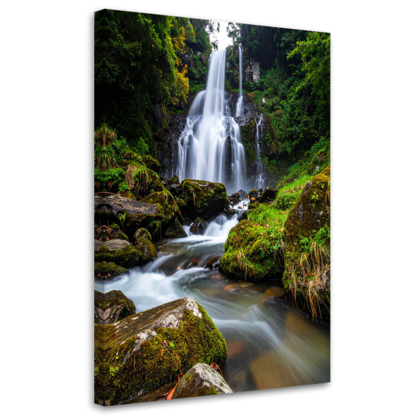 Obraz do salonu sypialni kuchni, Pejzaż wodospad góry natura 80x120 884214