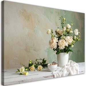 Obraz do salonu sypialni, Kwiaty w stylu shabby chic bukiet róż 100×70 887012 Obraz do salonu sypialni, Kwiaty w stylu shabby chic bukiet róż 100×70 887012