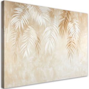 Obraz do salonu sypialni liście tropikalnych palm w stylu boho 90×60 cm 650867 Obraz do salonu sypialni liście tropikalnych palm w stylu boho 90×60 cm 650867