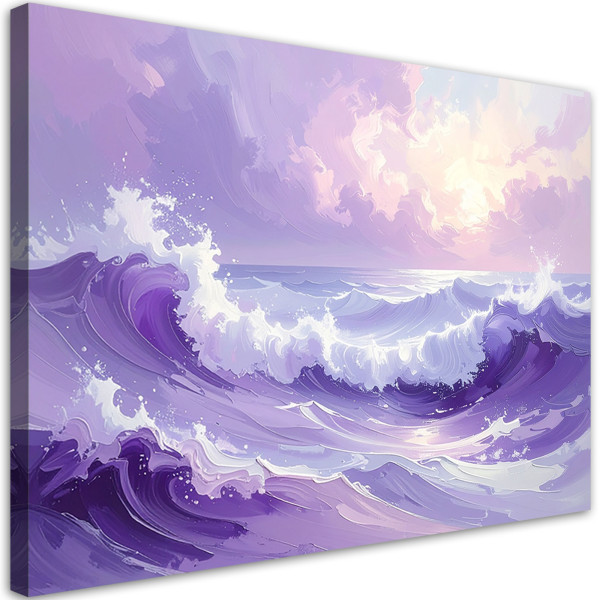 Obraz do salonu sypialni, Morze i Fale Nowoczesny Pastelowy Pejzaż 45x30 891405