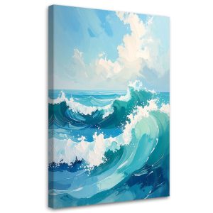 Obraz do salonu sypialni, Morze i Fale Nowoczesny Pastelowy Pejzaż 60×90 884893 Obraz do salonu sypialni, Morze i Fale Nowoczesny Pastelowy Pejzaż 60×90 884893