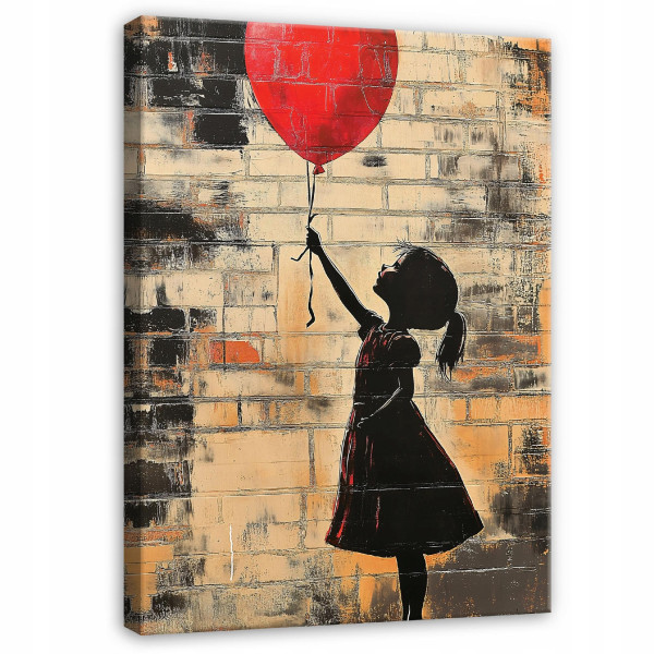 Obraz Do Salonu Sypialni Na Płótnie Abstrakcja Banksy Dziewczynka 120X80 576252