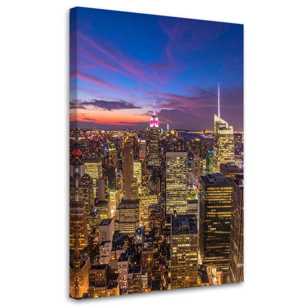 Obraz do salonu sypialni, Nowy Jork w nocy 30x45 996148